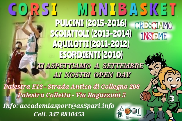 Locandina Minibasket Open Day - Notizie dal mondo giovanile