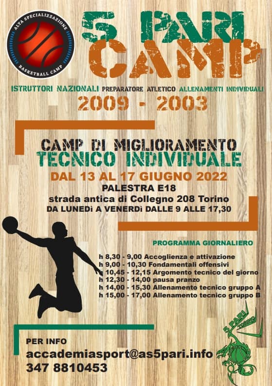 Camp Alta Specializzazione Fronte 1 - CAMP ESTIVI